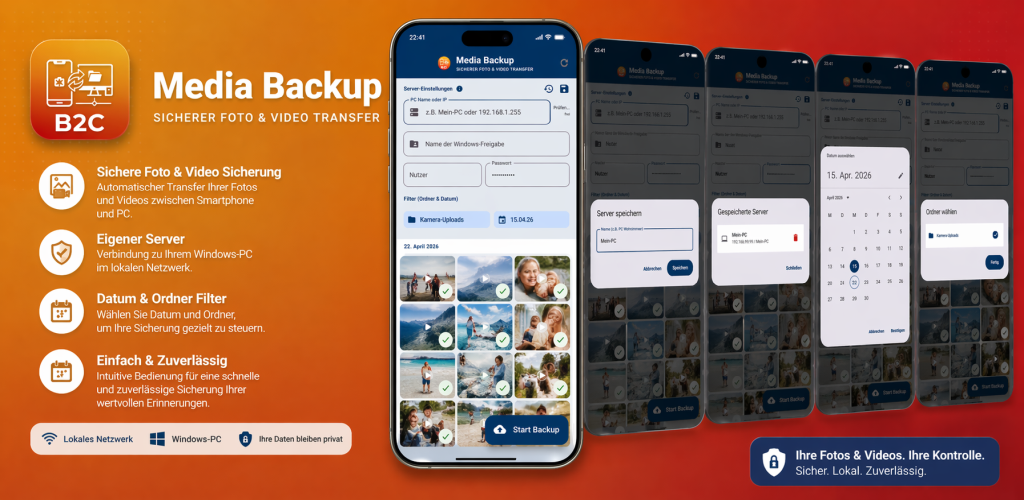 B2C Media Backup Screenshot